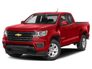 red 2022 chevy colorado front left angle view