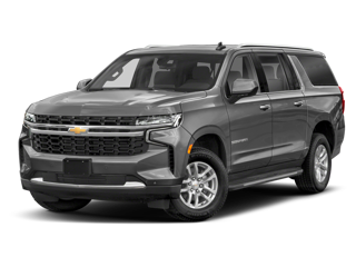 grey 2021 chevy suburban front left angle view