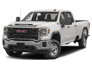 white 2021 gmc sierra 2500 truck front left angle view