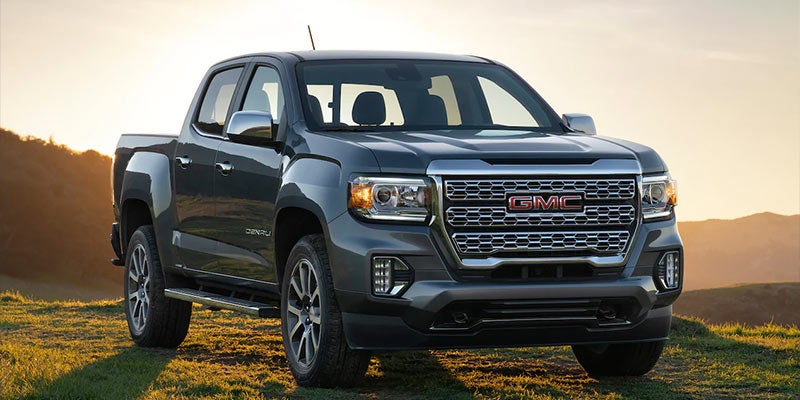2021 GMC canyon truck grey right angle view