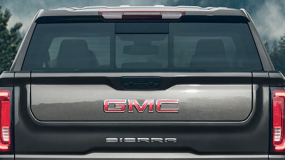 GMC logo on back of sierra truck
