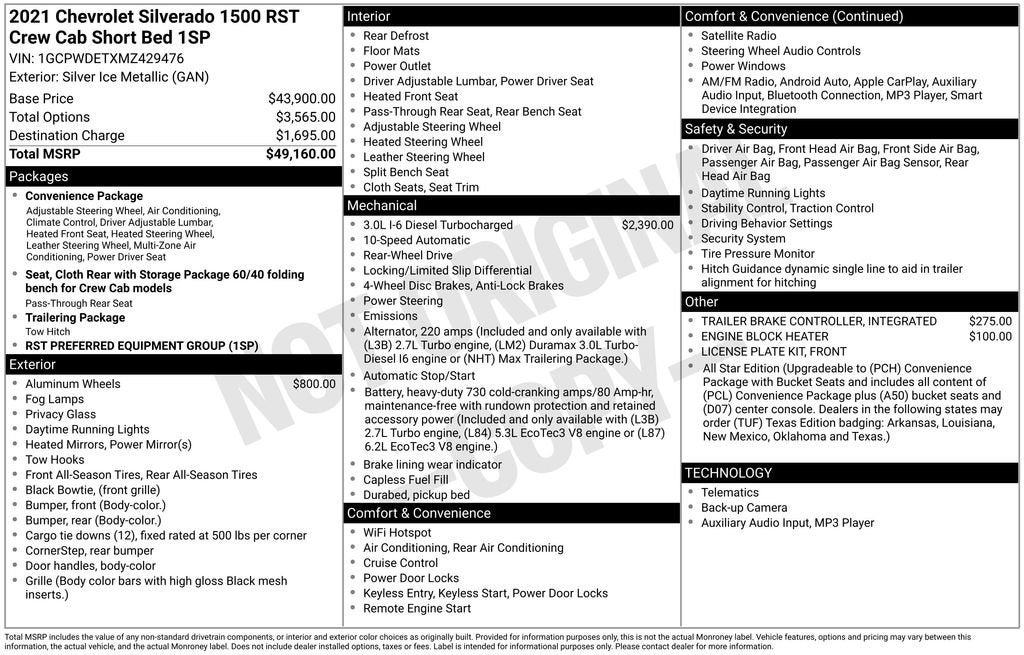 2021 Chevrolet Silverado 1500 RST
