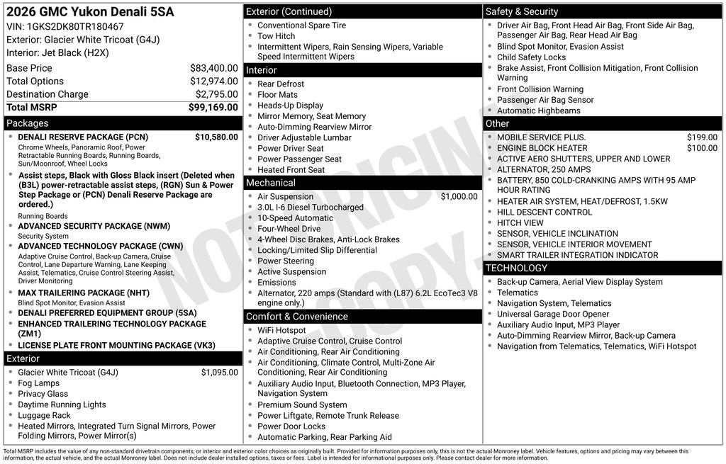 2026 GMC Yukon Denali