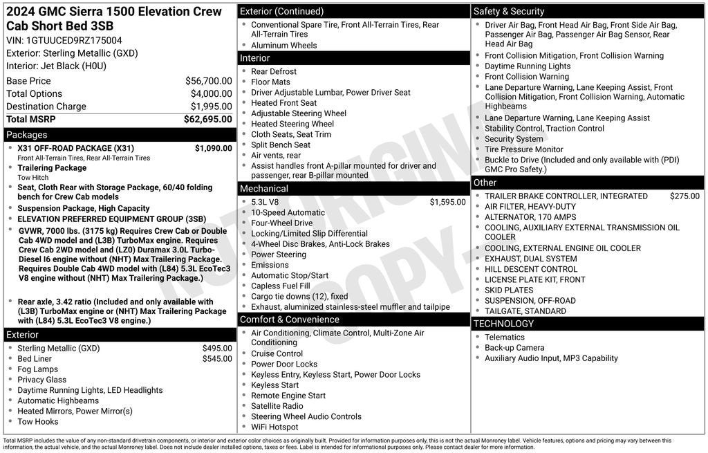 2024 GMC Sierra 1500 Elevation