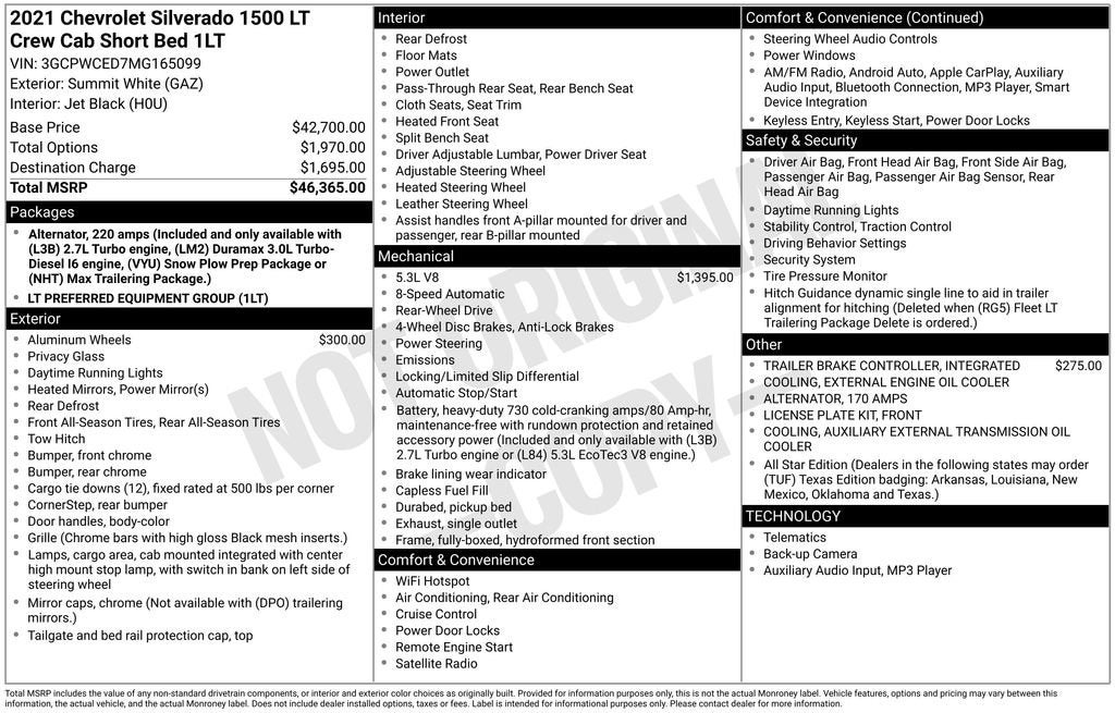 2021 Chevrolet Silverado 1500 LT