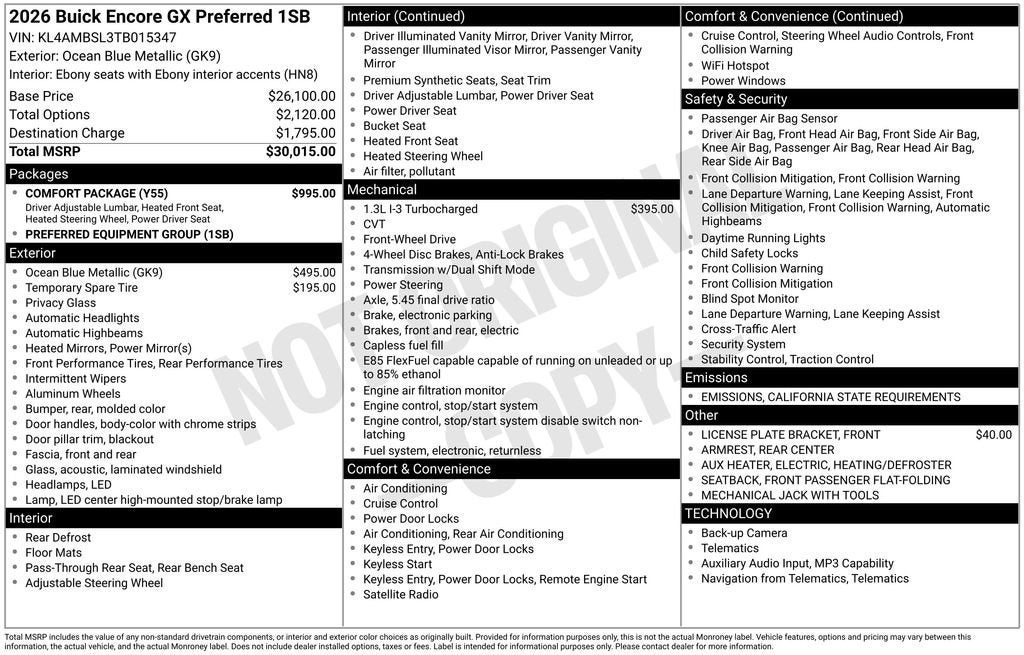 2026 Buick Encore GX Preferred