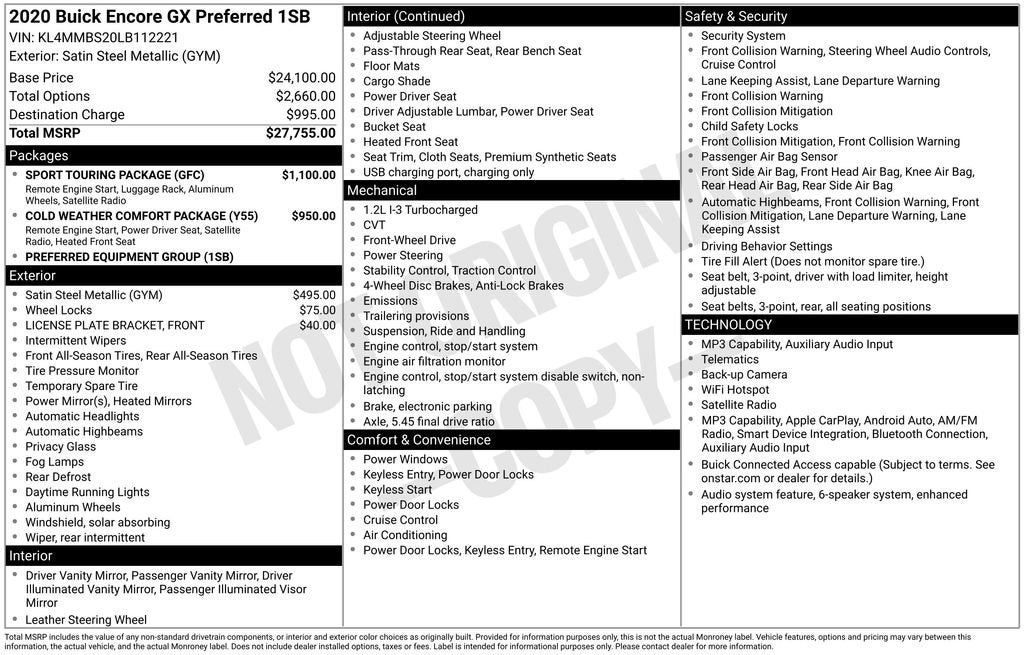 2020 Buick Encore GX Preferred