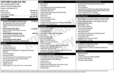 2023 GMC Acadia SLE