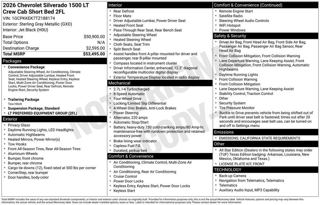 2026 Chevrolet Silverado 1500 LT (2FL)