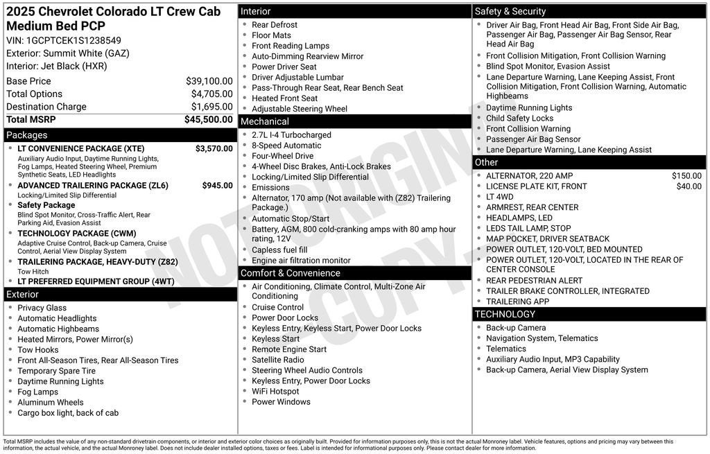 2025 Chevrolet Colorado WT/LT