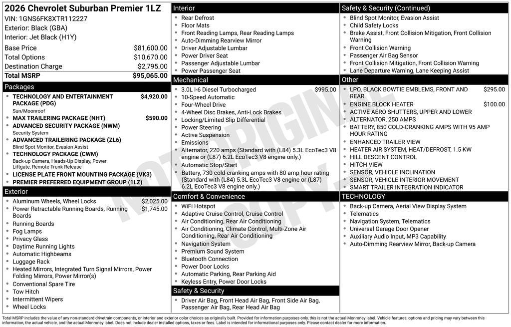 2026 Chevrolet Suburban Premier