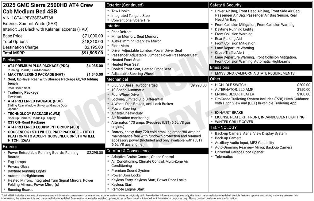 2025 GMC Sierra 2500 HD AT4