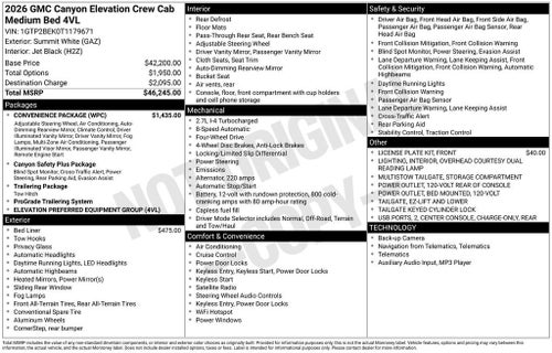 2026 GMC Canyon Elevation