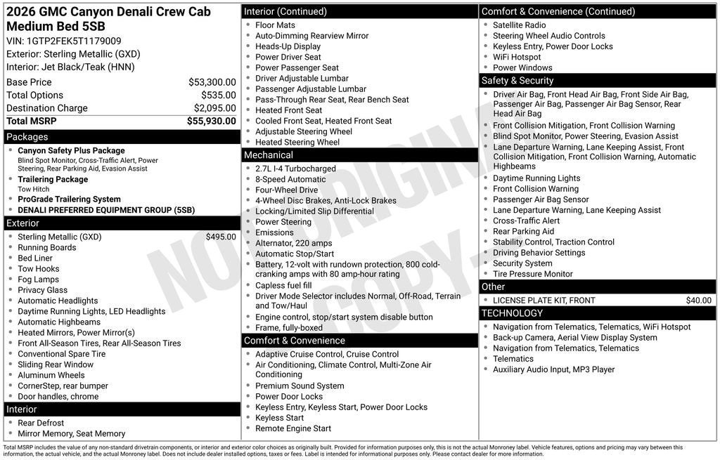 2026 GMC Canyon Denali