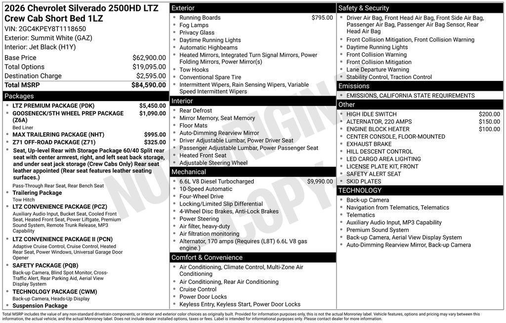 2026 Chevrolet Silverado 2500 HD LTZ