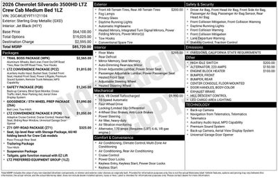 2026 Chevrolet Silverado 3500 HD LTZ