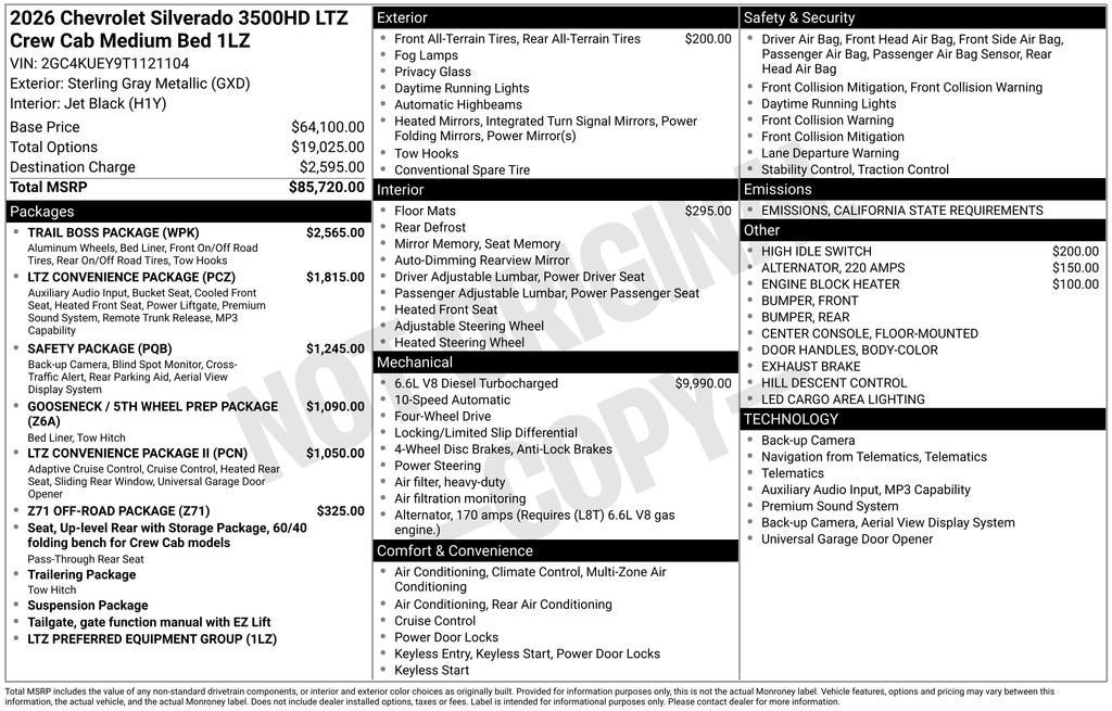 2026 Chevrolet Silverado 3500 HD LTZ