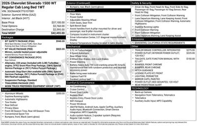 2026 Chevrolet Silverado 1500 WT