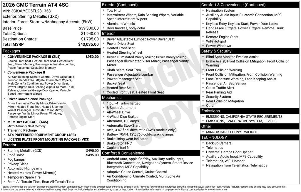 2026 GMC Terrain AT4