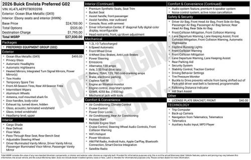 2026 Buick Envista Preferred