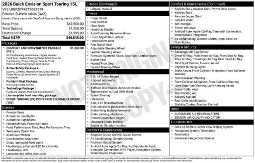 2026 Buick Envision Sport Touring