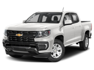 white 2021 chevy colorado front left angle view