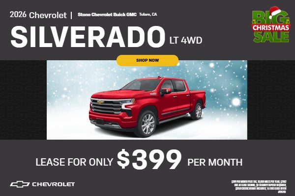 2026 Silverado LT 4WD Lease for only $399 per month