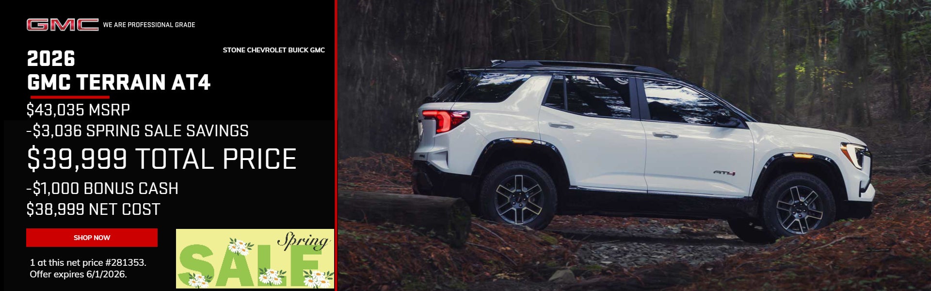 2026 GMC TERRAIN AT4 $39,999 TOTAL PRICE